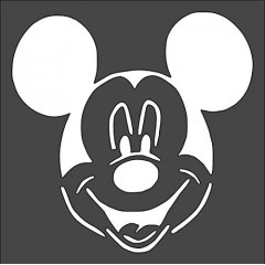 1- 5.5x5.5 inch Custom Cut Stencil, (NB-63) Mickey Mouse Arts and Crafts Scrapbooking Painting on The Wall Wood Glass