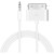 30-Pin for iPod iPhone iPad Touch/iPhone IP ad Dock to 3.5mm Mini Jack Auxiliary Connector Cable 20cm White (100 cm, White)